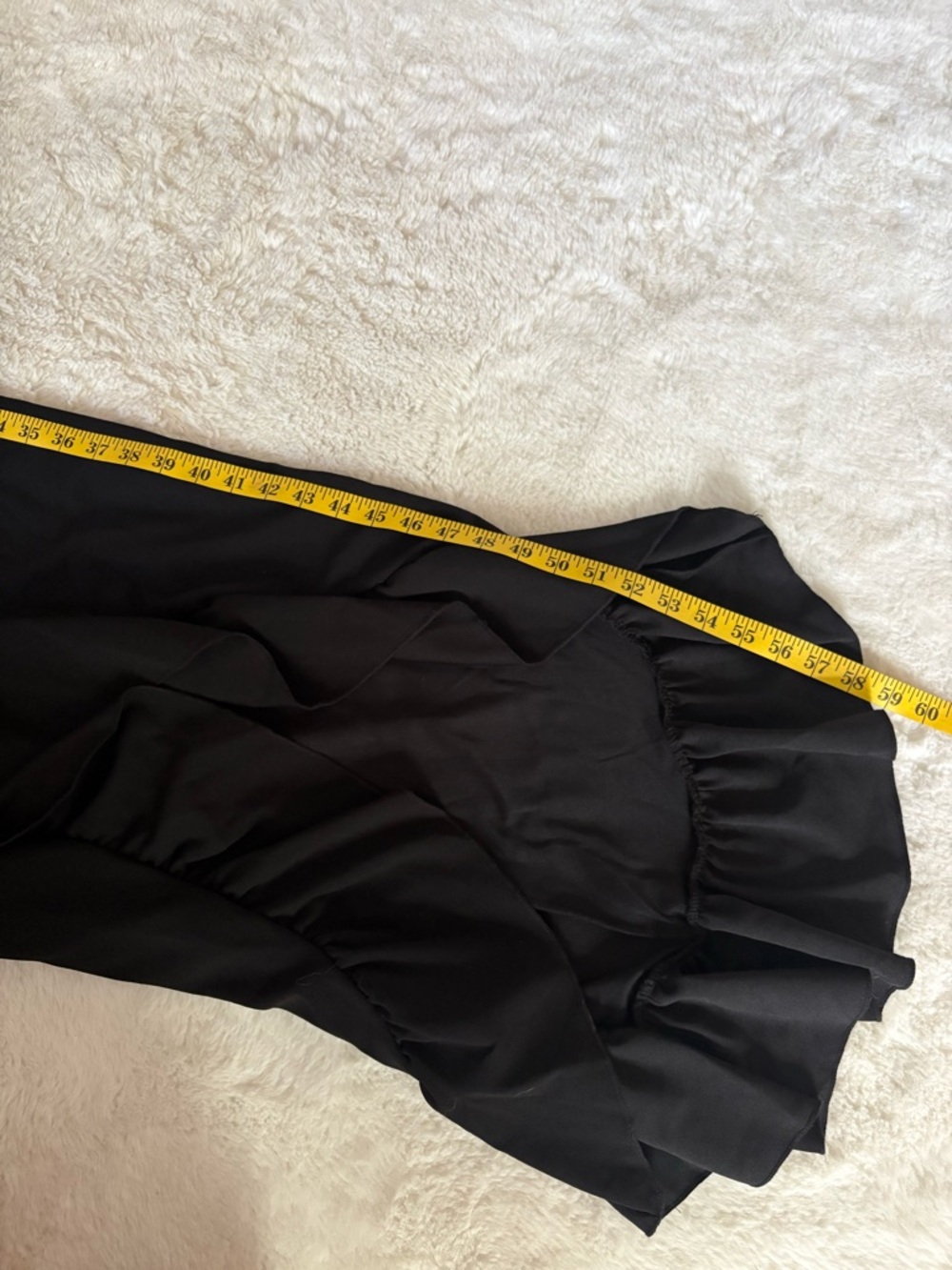 Lulus Immaculate Excellence Black Sleeveless Ruffled Tulip Maxi Dress Size Small - Picture 6 of 10